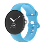 適用於 Google Pixel Watch 4 / 3 / 2 / 1 41毫米 單色矽膠錶帶，男士女士皆適用