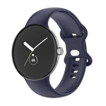 適用於 Google Pixel Watch 4 / 3 / 2 / 1 41毫米 單色矽膠錶帶，男士女士皆適用
