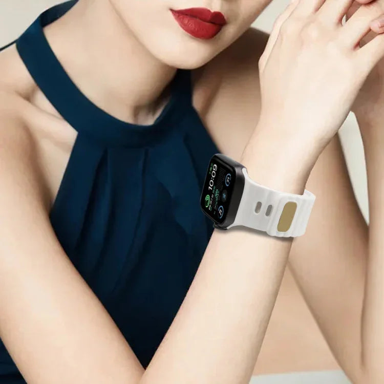 反扣矽膠錶帶，適用於 Apple Watch Ultra 49mm / Series 8&7 45mm / SE 2&6&SE&5&4 44mm / 3&2&1 42mm，適用於 Apple Watch Series 8&7 41mm / SE 2&6&SE&5&4 40mm / 3&2&1 38mm
