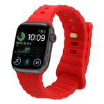 反扣矽膠錶帶，適用於 Apple Watch Ultra 49mm / Series 8&7 45mm / SE 2&6&SE&5&4 44mm / 3&2&1 42mm，適用於 Apple Watch Series 8&7 41mm / SE 2&6&SE&5&4 40mm / 3&2&1 38mm