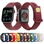 反扣矽膠錶帶，適用於 Apple Watch Ultra 49mm / Series 8&7 45mm / SE 2&6&SE&5&4 44mm / 3&2&1 42mm，適用於 Apple Watch Series 8&7 41mm / SE 2&6&SE&5&4 40mm / 3&2&1 38mm