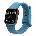 反扣矽膠錶帶，適用於 Apple Watch Ultra 49mm / Series 8&7 45mm / SE 2&6&SE&5&4 44mm / 3&2&1 42mm，適用於 Apple Watch Series 8&7 41mm / SE 2&6&SE&5&4 40mm / 3&2&1 38mm