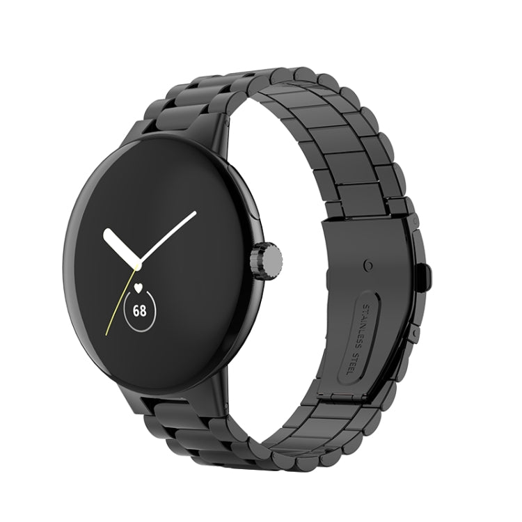 三股不鏽鋼金屬錶帶，適用於 Google Pixel Watch 4 / 3 / 2 / 1 41毫米