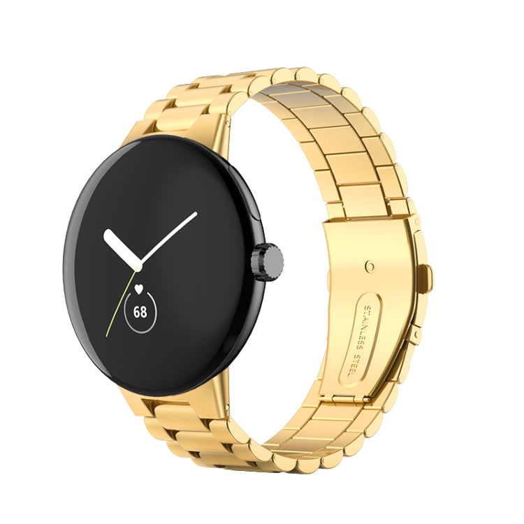 三股不鏽鋼金屬錶帶，適用於 Google Pixel Watch 4 / 3 / 2 / 1 41毫米