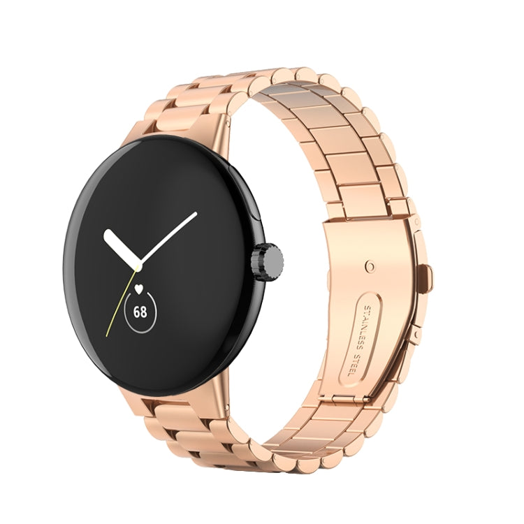 三股不鏽鋼金屬錶帶，適用於 Google Pixel Watch 4 / 3 / 2 / 1 41毫米