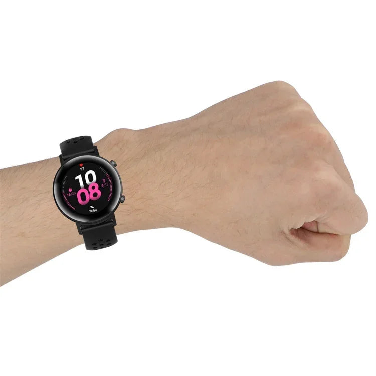 20mm 錶扣純色運動腕帶，適用於華為 Watch GT2 42MM，適用於 Galaxy Watch Active2 / Active