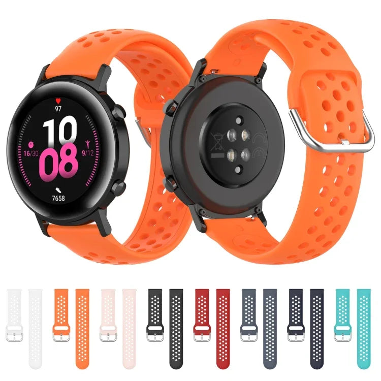 20mm 錶扣純色運動腕帶，適用於華為 Watch GT2 42MM，適用於 Galaxy Watch Active2 / Active