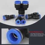 PY-14 LAIZE 2個塑料Y型三通減徑氣動快速接頭，PY-4（10個），PY-6（10個），PY-8（10個），PY-10（10個），PY-12（10個），PY-14（2個），PY-16（2個）