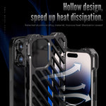 R-JUST Breathable Armor Phone Case, For iPhone 14, For iPhone 14 Plus, For iPhone 14 Pro, For iPhone 14 Pro Max