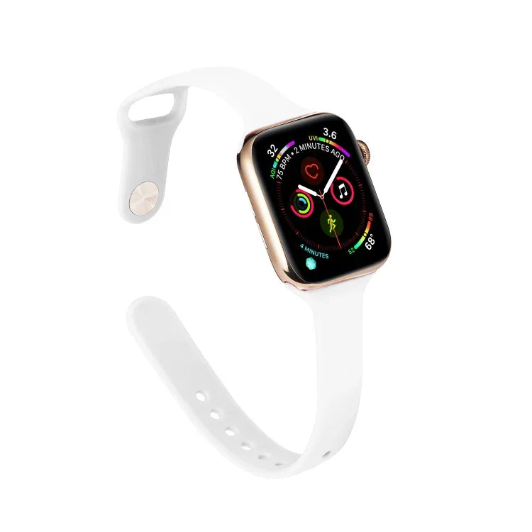 薄款矽膠替換腕帶錶帶，適用於 Apple Watch 5/4 44mm 及 3/2/1 42mm，適用於 Apple Watch 5/4 40mm 及 3/2/1 38mm