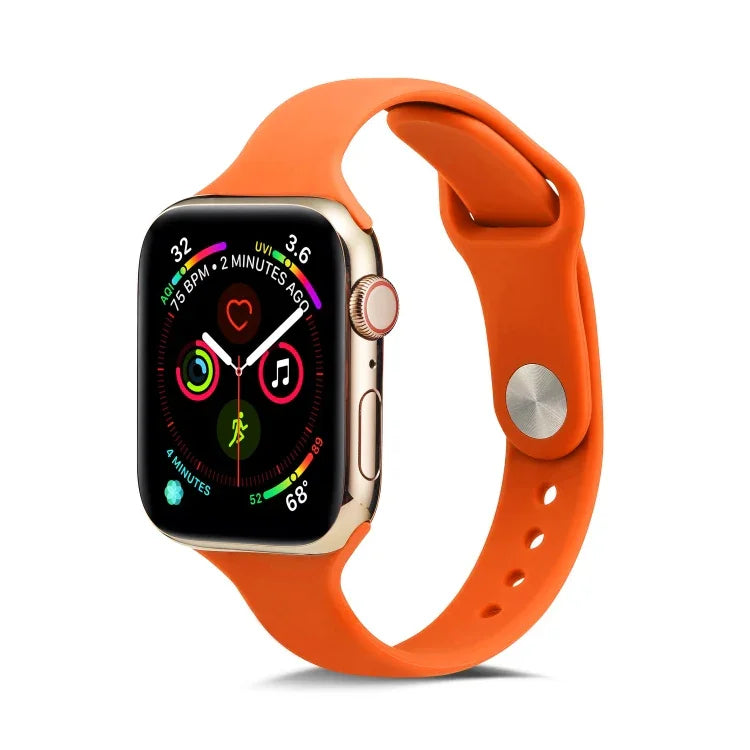 薄款矽膠替換腕帶錶帶，適用於 Apple Watch 5/4 44mm 及 3/2/1 42mm，適用於 Apple Watch 5/4 40mm 及 3/2/1 38mm