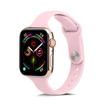 薄款矽膠替換腕帶錶帶，適用於 Apple Watch 5/4 44mm 及 3/2/1 42mm，適用於 Apple Watch 5/4 40mm 及 3/2/1 38mm