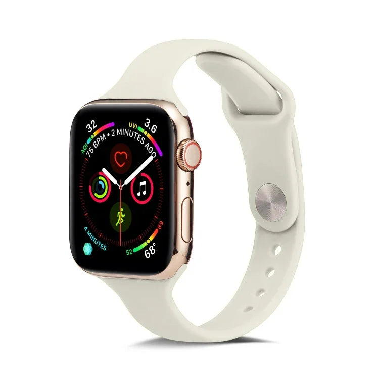 薄款矽膠替換腕帶錶帶，適用於 Apple Watch 5/4 44mm 及 3/2/1 42mm，適用於 Apple Watch 5/4 40mm 及 3/2/1 38mm