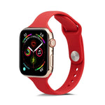 薄款矽膠替換腕帶錶帶，適用於 Apple Watch 5/4 44mm 及 3/2/1 42mm，適用於 Apple Watch 5/4 40mm 及 3/2/1 38mm