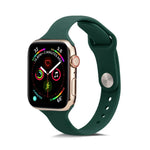 薄款矽膠替換腕帶錶帶，適用於 Apple Watch 5/4 44mm 及 3/2/1 42mm，適用於 Apple Watch 5/4 40mm 及 3/2/1 38mm