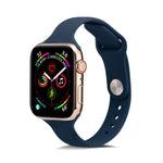 薄款矽膠替換腕帶錶帶，適用於 Apple Watch 5/4 44mm 及 3/2/1 42mm，適用於 Apple Watch 5/4 40mm 及 3/2/1 38mm