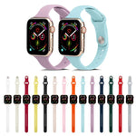 薄款矽膠替換腕帶錶帶，適用於 Apple Watch 5/4 44mm 及 3/2/1 42mm，適用於 Apple Watch 5/4 40mm 及 3/2/1 38mm