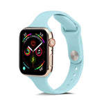 薄款矽膠替換腕帶錶帶，適用於 Apple Watch 5/4 44mm 及 3/2/1 42mm，適用於 Apple Watch 5/4 40mm 及 3/2/1 38mm