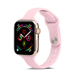 薄款矽膠替換腕帶錶帶，適用於 Apple Watch 5/4 44mm 及 3/2/1 42mm，適用於 Apple Watch 5/4 40mm 及 3/2/1 38mm