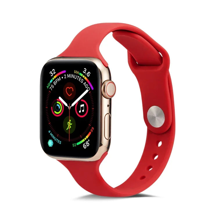 薄款矽膠替換腕帶錶帶，適用於 Apple Watch 5/4 44mm 及 3/2/1 42mm，適用於 Apple Watch 5/4 40mm 及 3/2/1 38mm