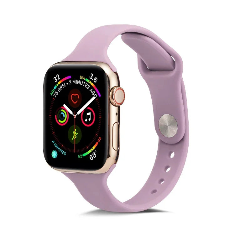 薄款矽膠替換腕帶錶帶，適用於 Apple Watch 5/4 44mm 及 3/2/1 42mm，適用於 Apple Watch 5/4 40mm 及 3/2/1 38mm