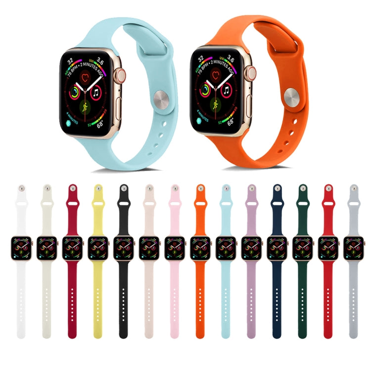 薄款矽膠替換腕帶錶帶，適用於 Apple Watch 5/4 44mm 及 3/2/1 42mm，適用於 Apple Watch 5/4 40mm 及 3/2/1 38mm