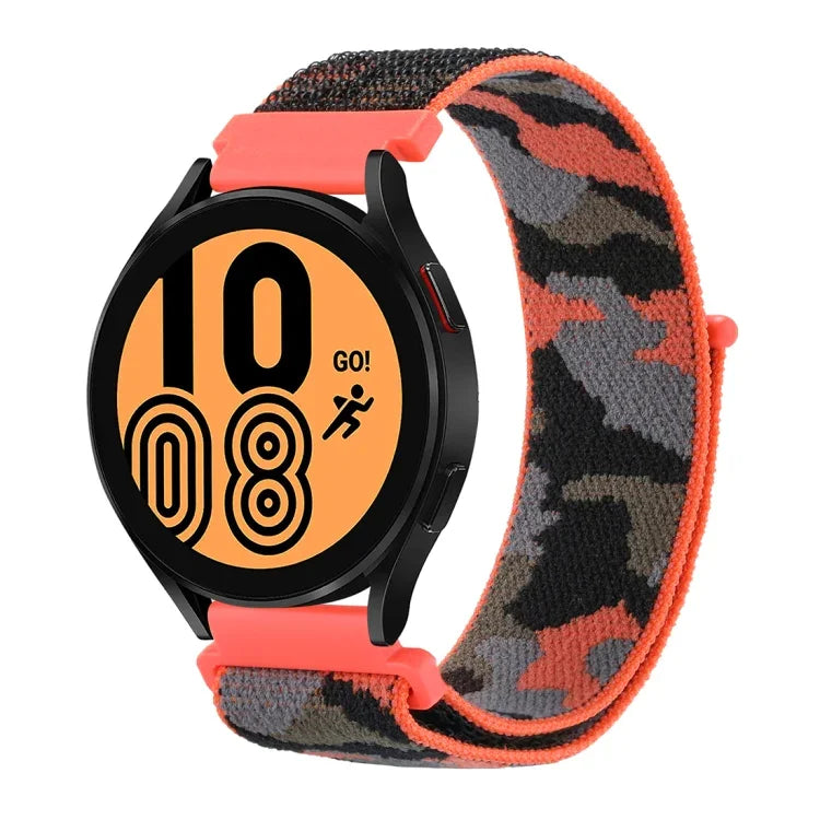 迷彩尼龍環錶帶，適用於 Samsung Galaxy Watch5 40mm/44mm / Watch5 Pro