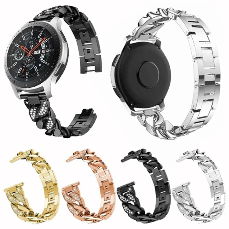 鑽石排牛仔鏈錶帶，適用於 Samsung Galaxy Watch5 40mm/44mm / Watch5 Pro