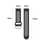 20mm 錶扣雙色運動腕帶，適用於華為 Watch GT2 42MM，適用於 Galaxy Watch Active2 / Active