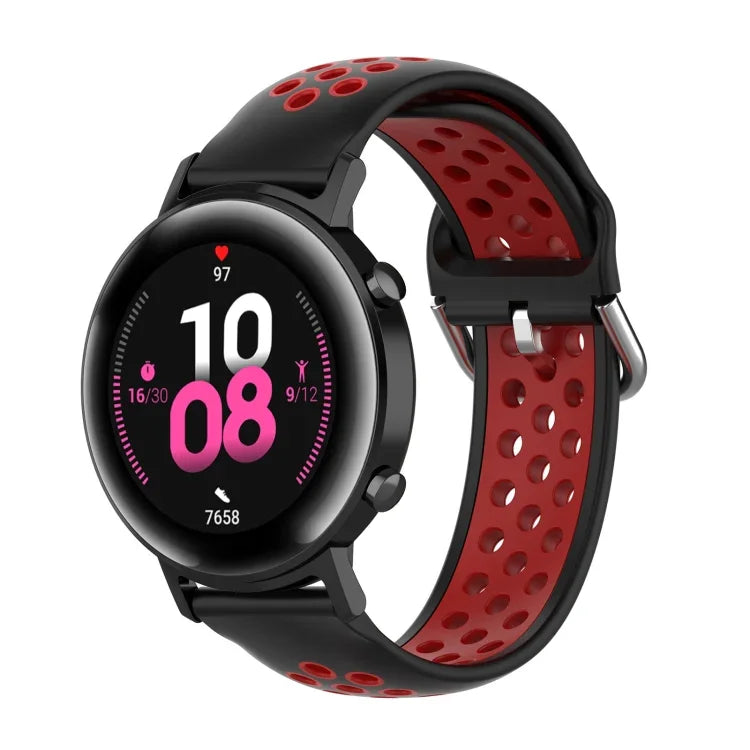 20mm 錶扣雙色運動腕帶，適用於華為 Watch GT2 42MM，適用於 Galaxy Watch Active2 / Active
