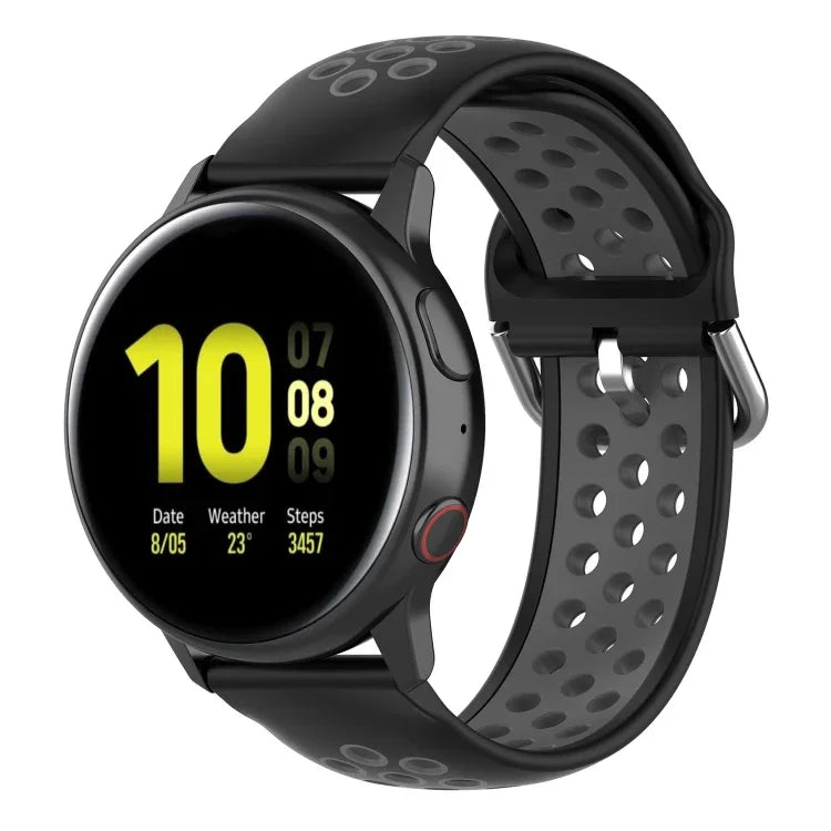 20mm 錶扣雙色運動腕帶，適用於華為 Watch GT2 42MM，適用於 Galaxy Watch Active2 / Active