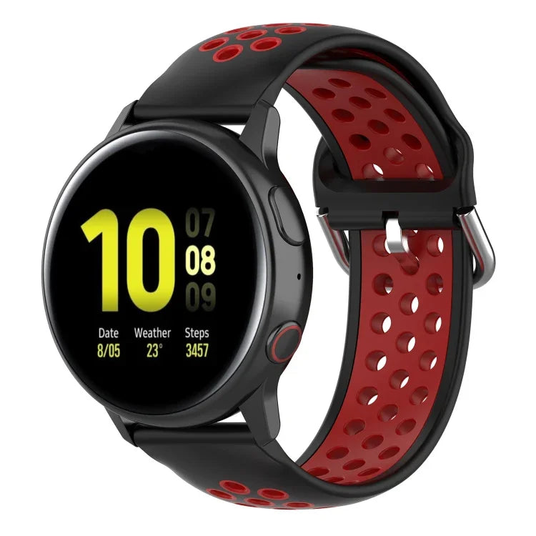 20mm 錶扣雙色運動腕帶，適用於華為 Watch GT2 42MM，適用於 Galaxy Watch Active2 / Active