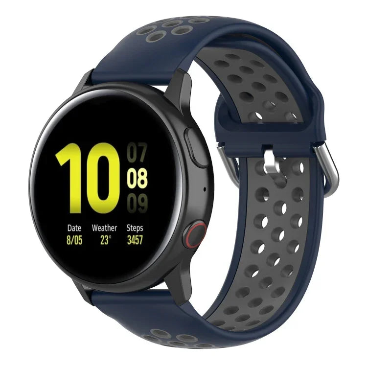 20mm 錶扣雙色運動腕帶，適用於華為 Watch GT2 42MM，適用於 Galaxy Watch Active2 / Active