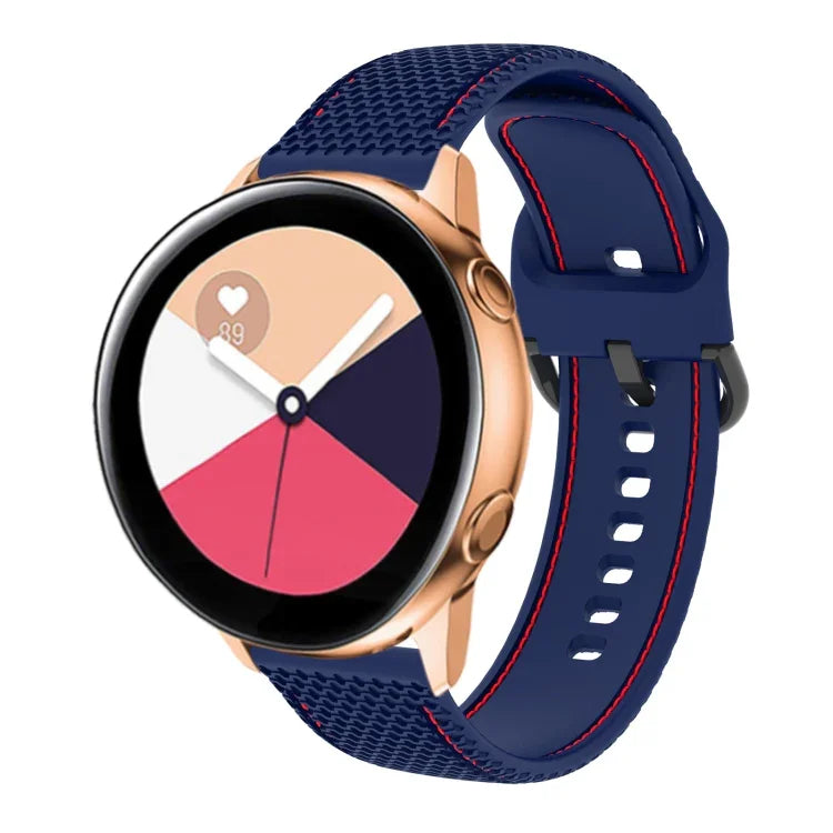 雙色縫線矽膠錶帶，適用於 Samsung Galaxy Watch5 40mm/44mm / Watch5 Pro