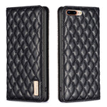 Diamond Lattice Magnetic Leather Flip Phone Case, For iPhone 8 Plus / 7 Plus