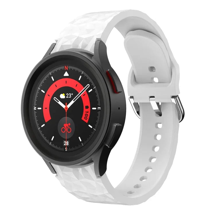 菱形紋理矽膠錶帶，適用於 Samsung Galaxy Watch 5 / Watch 5 Pro