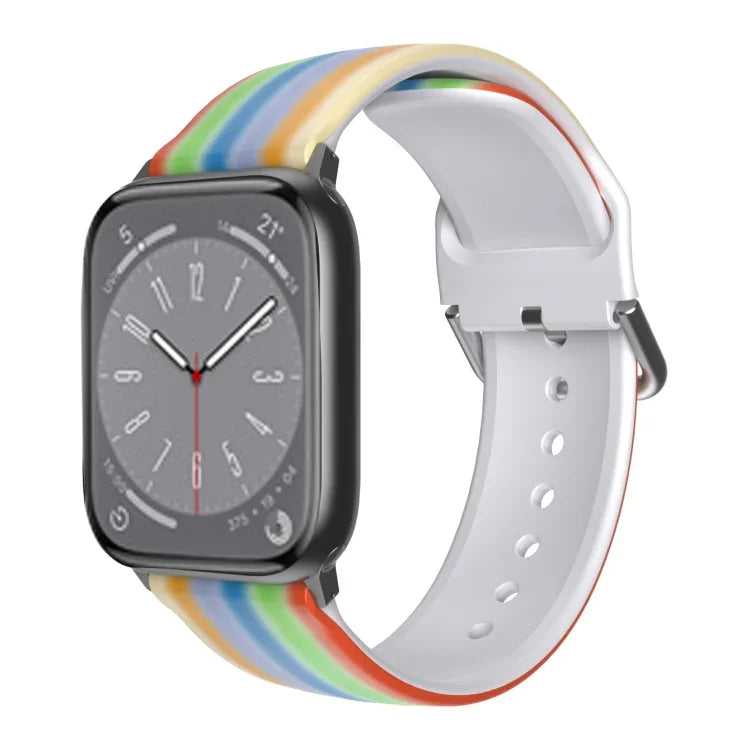 透氣 TPU 錶帶，適用於 Apple Watch Series 8&7 41mm / SE 2&6&SE&5&4 40mm / 3&2&1 38mm