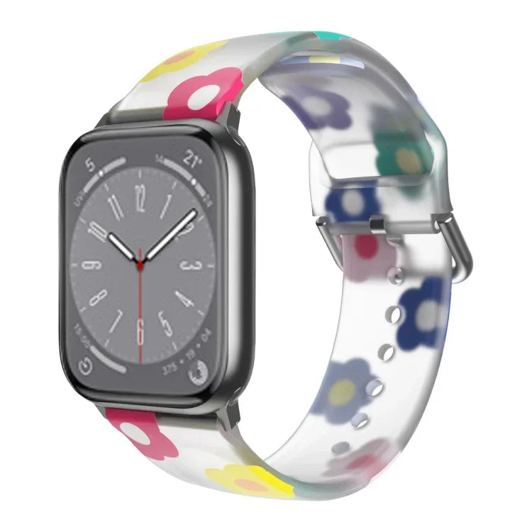 透氣 TPU 錶帶，適用於 Apple Watch Series 8&7 41mm / SE 2&6&SE&5&4 40mm / 3&2&1 38mm