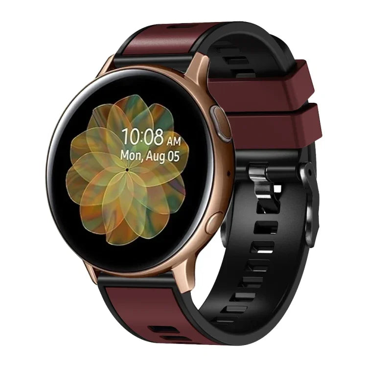 素色雙色矽膠錶帶，適用於 Samsung Galaxy Watch 5 40mm / 44mm