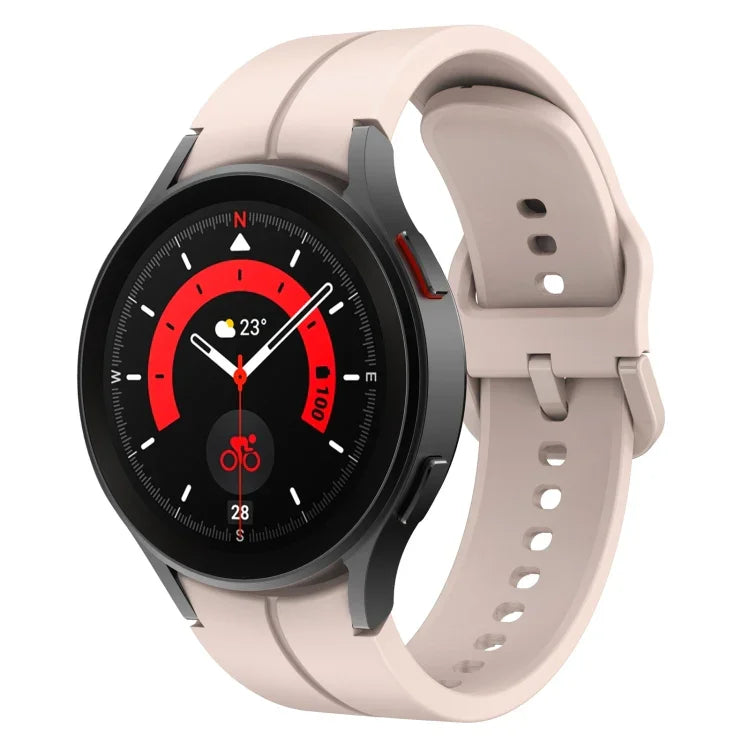 彩色扣環矽膠錶帶，適用於 Samsung Galaxy Watch 5 Pro 45mm