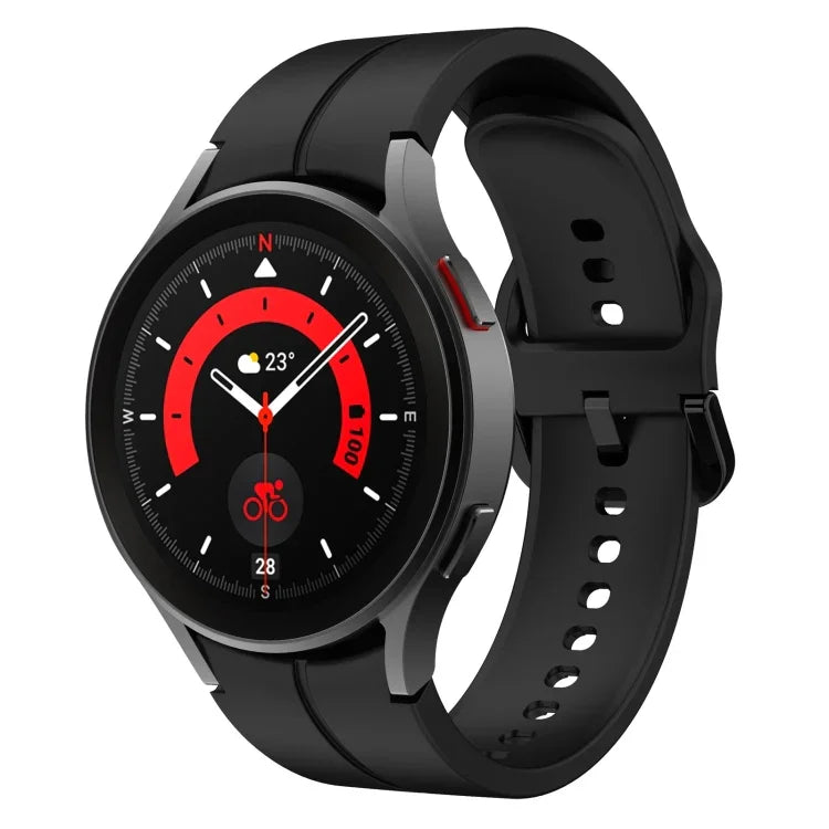 彩色扣環矽膠錶帶，適用於 Samsung Galaxy Watch 5 Pro 45mm