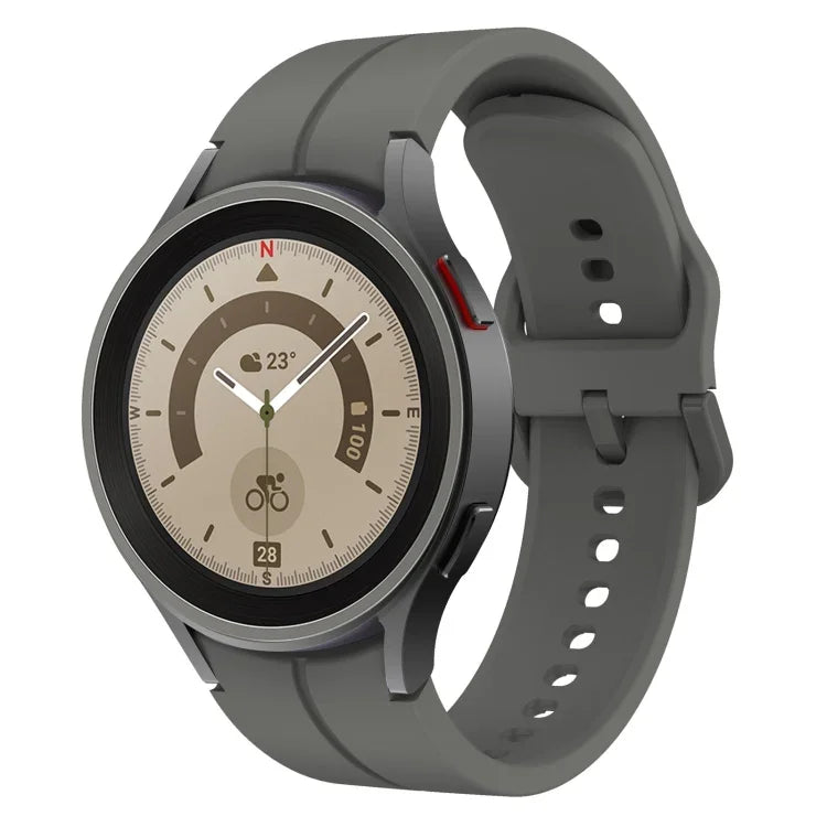 彩色扣環矽膠錶帶，適用於 Samsung Galaxy Watch 5 Pro 45mm