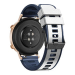 素色編織雙色矽膠錶帶，適用於 Samsung Galaxy Watch 5 Pro 45mm