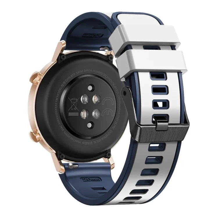 素色編織雙色矽膠錶帶，適用於 Samsung Galaxy Watch 5 Pro 45mm