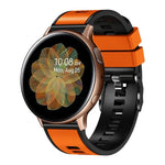 素色編織雙色矽膠錶帶，適用於 Samsung Galaxy Watch 5 Pro 45mm