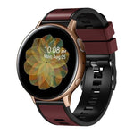 素色編織雙色矽膠錶帶，適用於 Samsung Galaxy Watch 5 Pro 45mm