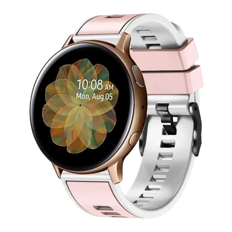 素色編織雙色矽膠錶帶，適用於 Samsung Galaxy Watch 5 Pro 45mm