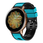 素色編織雙色矽膠錶帶，適用於 Samsung Galaxy Watch 5 Pro 45mm