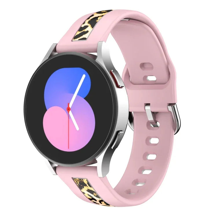 直紋印花矽膠錶帶，適用於 Samsung Galaxy Watch 5 40mm / 44mm，Samsung Galaxy Watch 5 Pro 45mm
