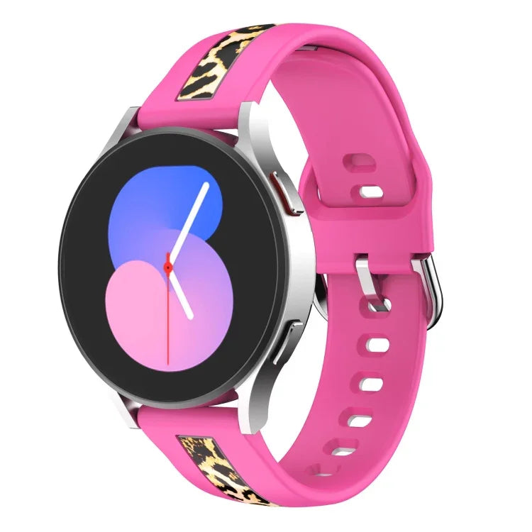 直紋印花矽膠錶帶，適用於 Samsung Galaxy Watch 5 40mm / 44mm，Samsung Galaxy Watch 5 Pro 45mm